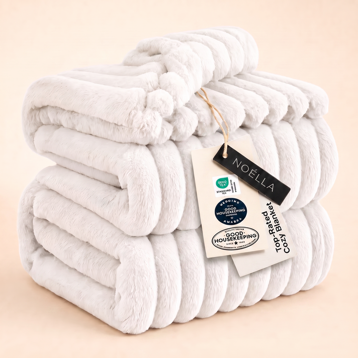 NOÉLLA Dreamland Blanket in Off-White - NOÉLLA