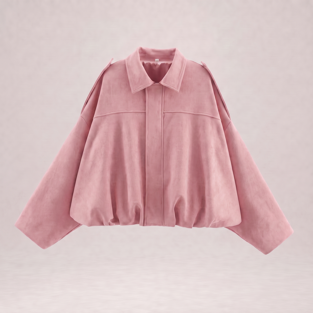 NOÉLLA Suede Bomber Jacket
