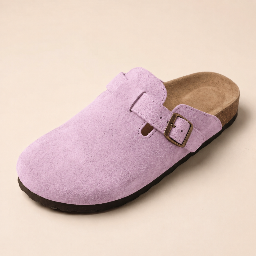 NOÉLLA Genuine Suede Clogs