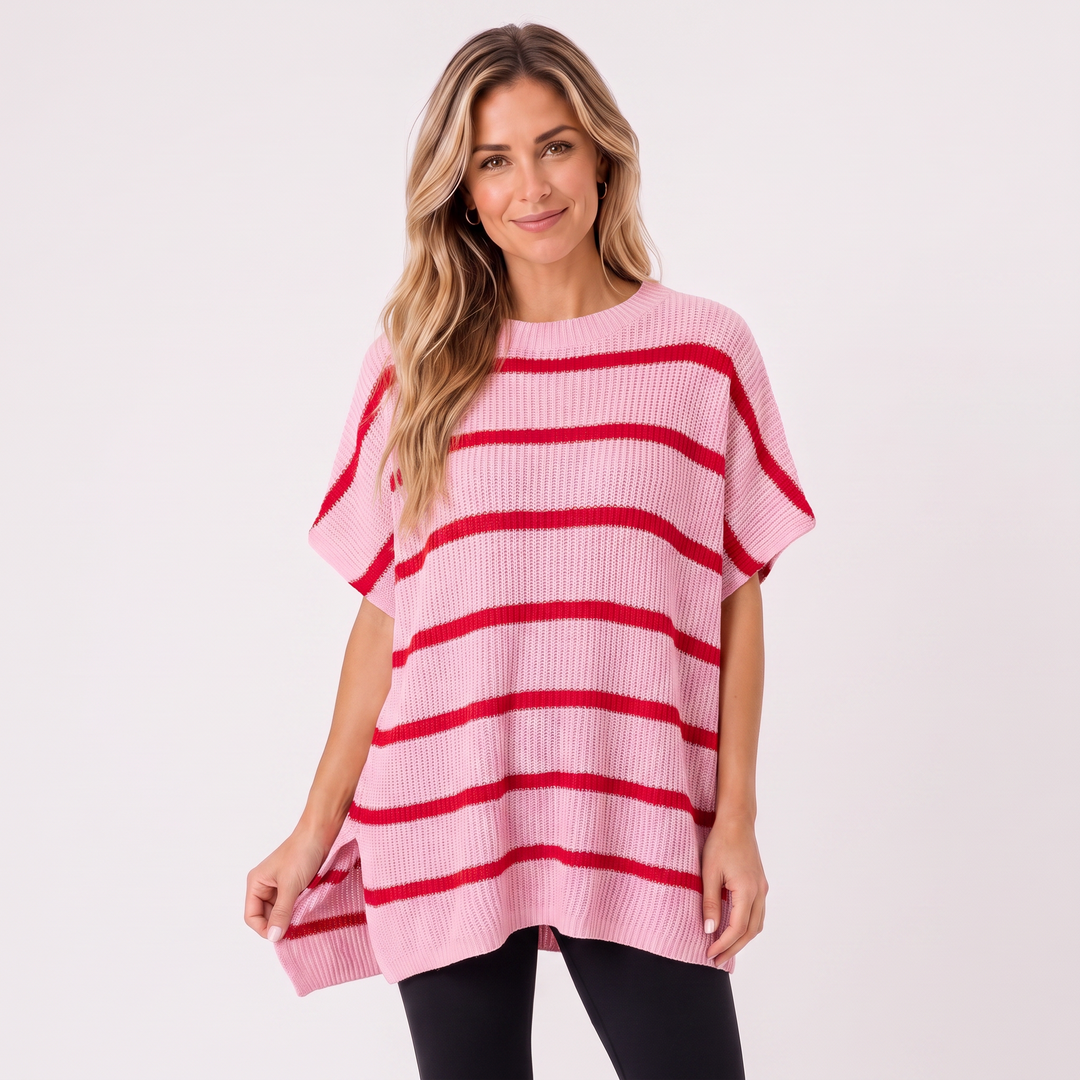 NOÉLLA Oversized Short Sleeve Sweater