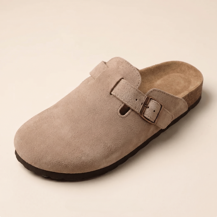 NOÉLLA Genuine Suede Clogs
