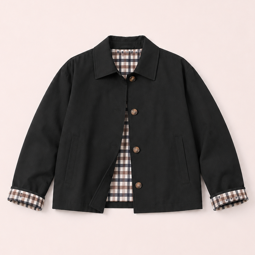 NOÉLLA Cropped Trench Coat