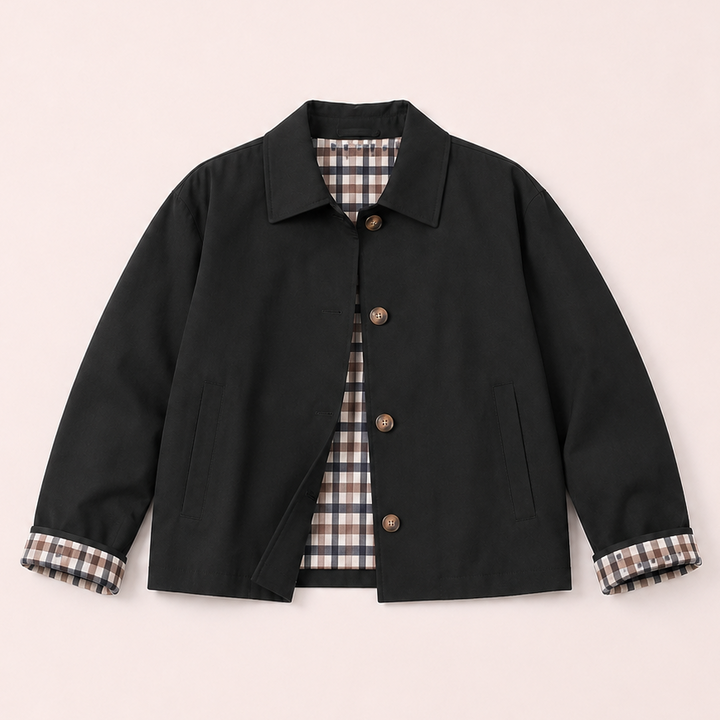 NOÉLLA Cropped Trench Coat