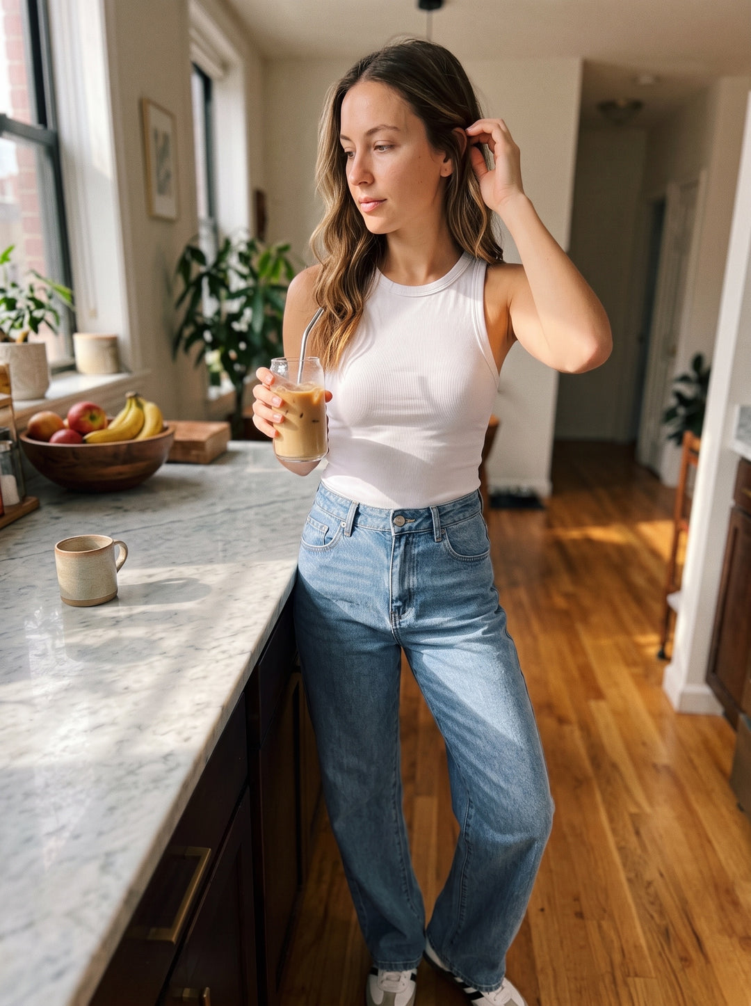High-Waist Wide-Leg Stretch Jeans - NOÉLLA