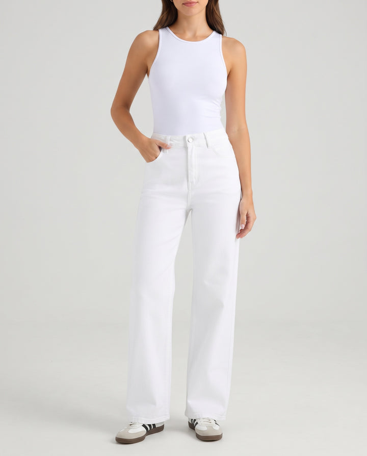 High-Waist Wide-Leg Stretch Jeans - NOÉLLA